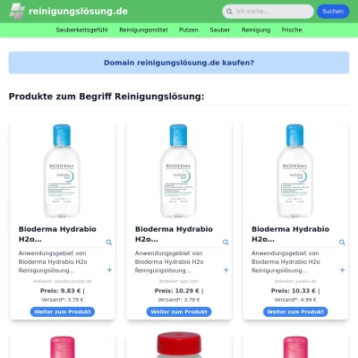 Screenshot reinigungslösung.de