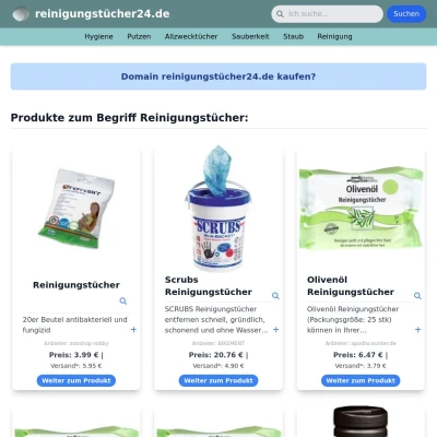 Screenshot reinigungstücher24.de