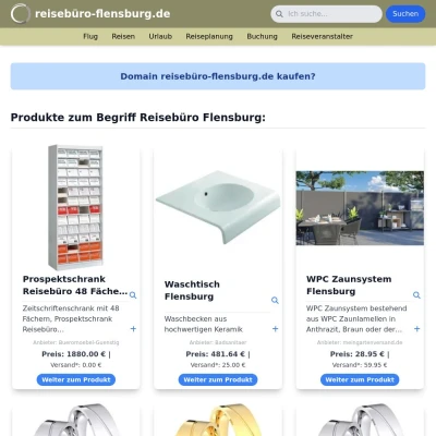 Screenshot reisebüro-flensburg.de