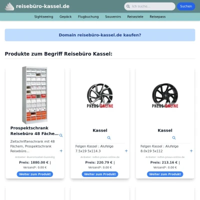 Screenshot reisebüro-kassel.de