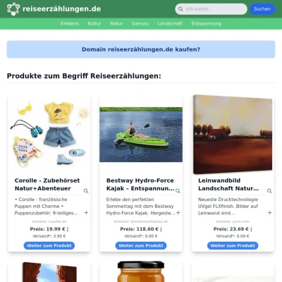 Screenshot reiseerzählungen.de