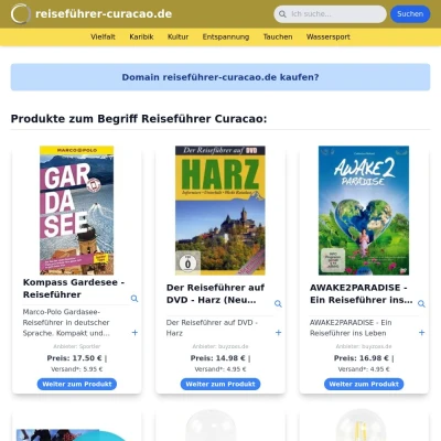 Screenshot reiseführer-curacao.de