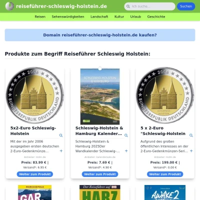 Screenshot reiseführer-schleswig-holstein.de