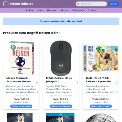 Screenshot reisen-köln.de