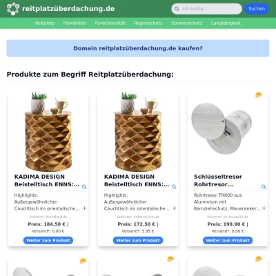 Screenshot reitplatzüberdachung.de