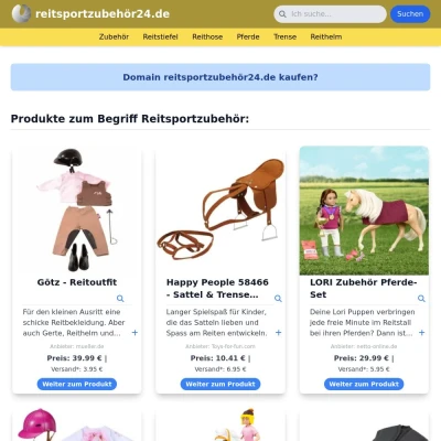 Screenshot reitsportzubehör24.de