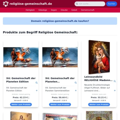 Screenshot religiöse-gemeinschaft.de