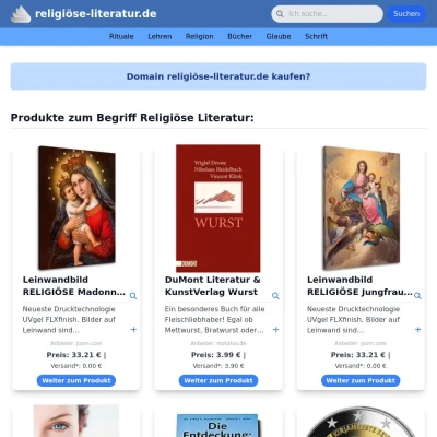 Screenshot religiöse-literatur.de