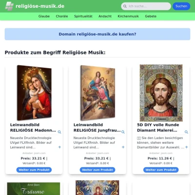 Screenshot religiöse-musik.de