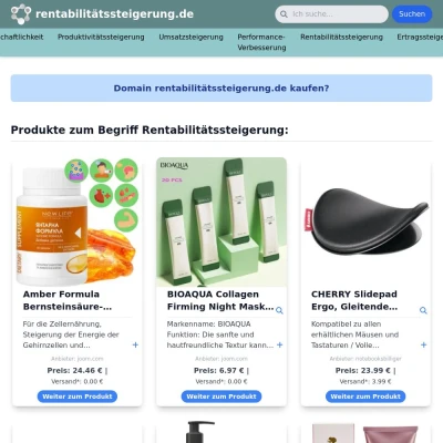 Screenshot rentabilitätssteigerung.de