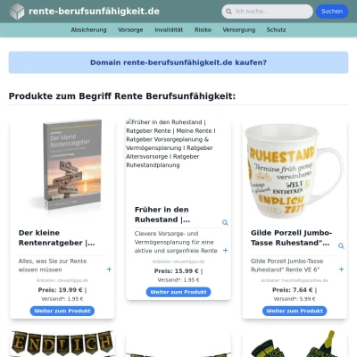 Screenshot rente-berufsunfähigkeit.de