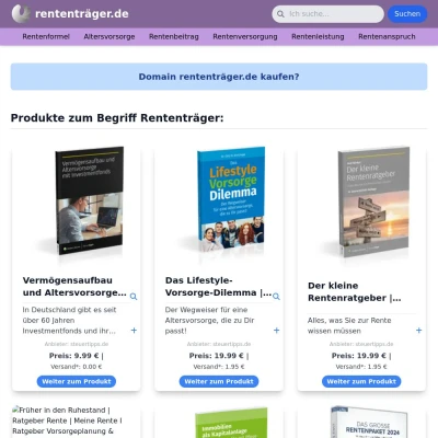 Screenshot rententräger.de