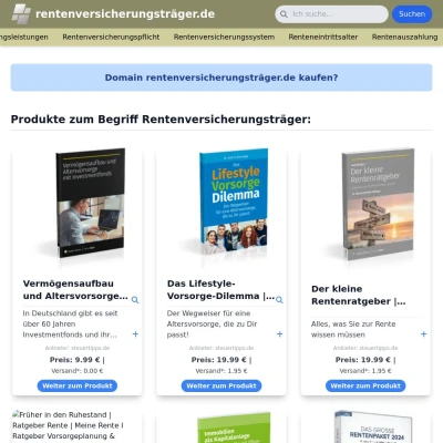 Screenshot rentenversicherungsträger.de