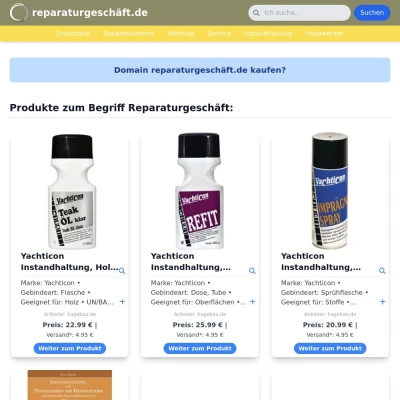 Screenshot reparaturgeschäft.de