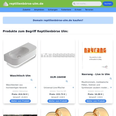 Screenshot reptilienbörse-ulm.de