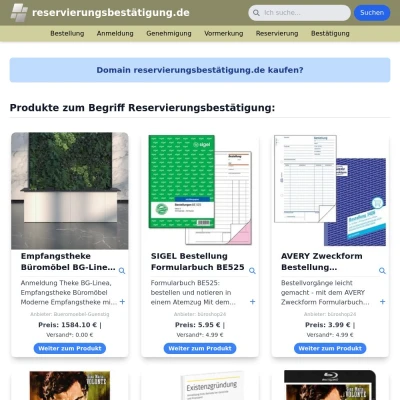 Screenshot reservierungsbestätigung.de