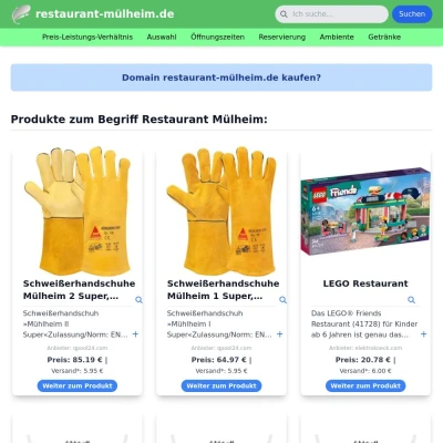 Screenshot restaurant-mülheim.de