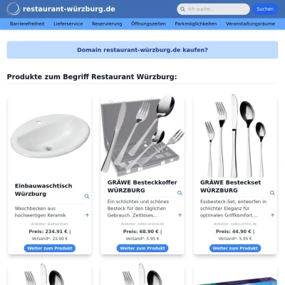 Screenshot restaurant-würzburg.de