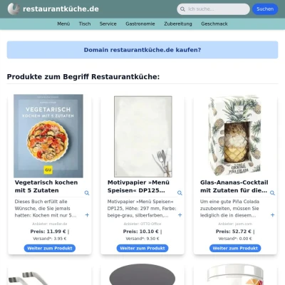 Screenshot restaurantküche.de