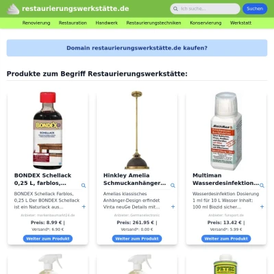 Screenshot restaurierungswerkstätte.de