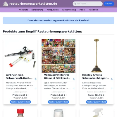 Screenshot restaurierungswerkstätten.de