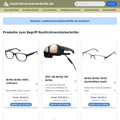 Screenshot restlichtverstärkerbrille.de