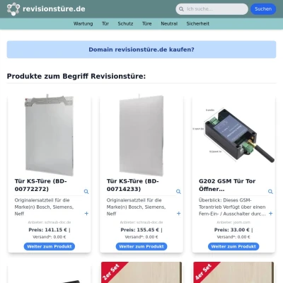 Screenshot revisionstüre.de