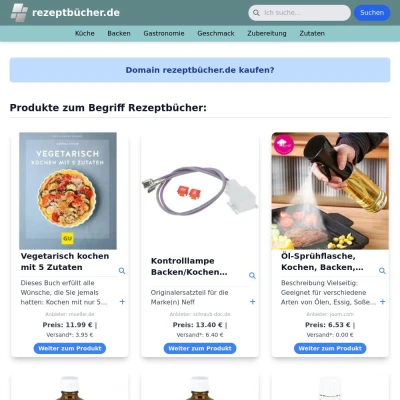 Screenshot rezeptbücher.de