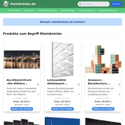 Screenshot rheinbrücke.de