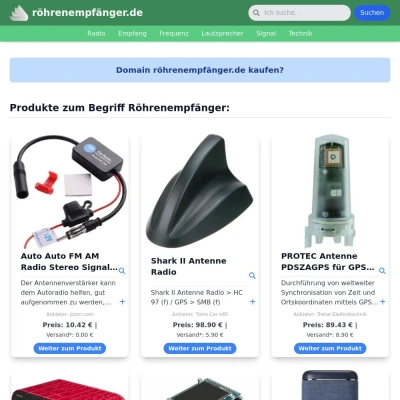 Screenshot röhrenempfänger.de