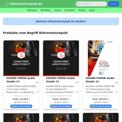 Screenshot röhrenmischpult.de