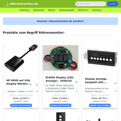 Screenshot röhrenmonitor.de