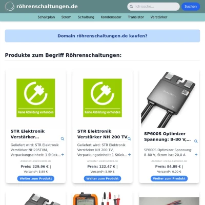 Screenshot röhrenschaltungen.de