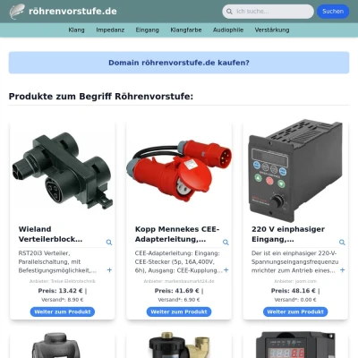 Screenshot röhrenvorstufe.de