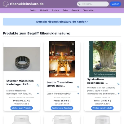 Screenshot ribonukleinsäure.de