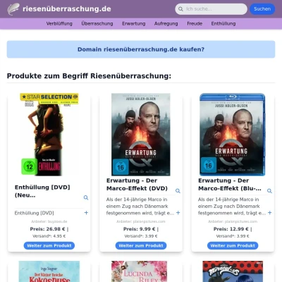 Screenshot riesenüberraschung.de