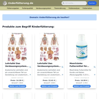 Screenshot rinderfütterung.de