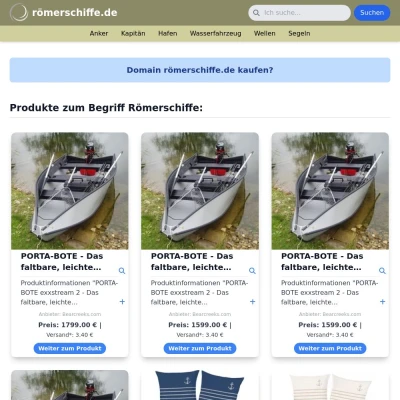 Screenshot römerschiffe.de