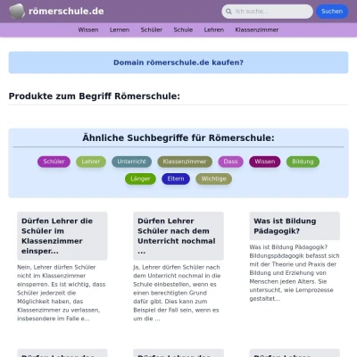 Screenshot römerschule.de