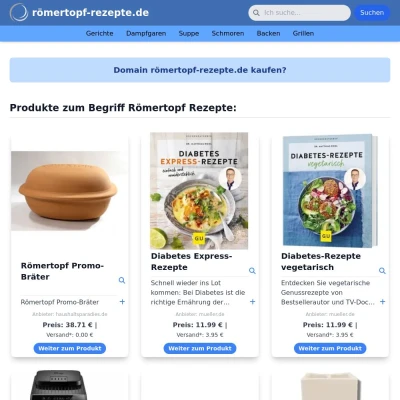 Screenshot römertopf-rezepte.de