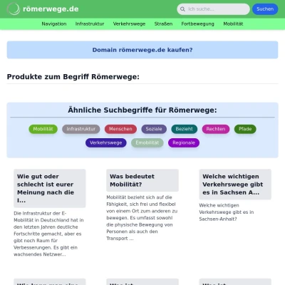 Screenshot römerwege.de