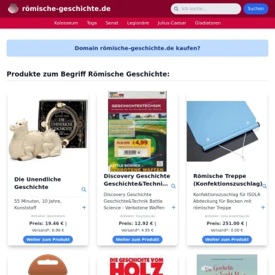 Screenshot römische-geschichte.de