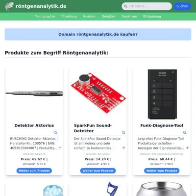 Screenshot röntgenanalytik.de