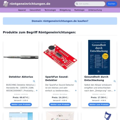 Screenshot röntgeneinrichtungen.de