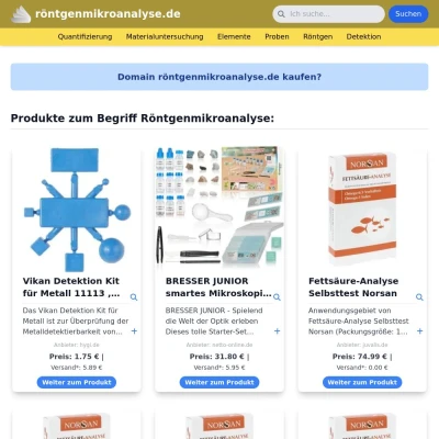 Screenshot röntgenmikroanalyse.de