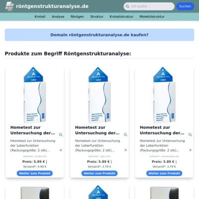 Screenshot röntgenstrukturanalyse.de