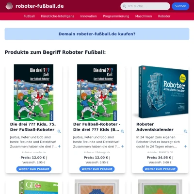 Screenshot roboter-fußball.de