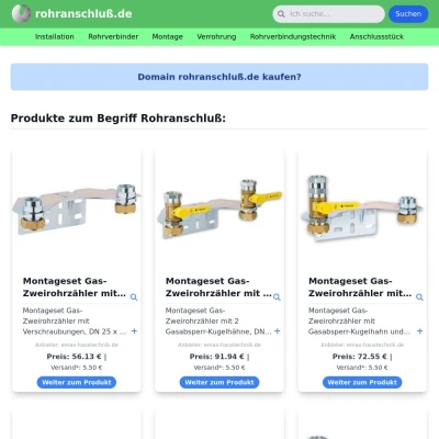 Screenshot rohranschluß.de