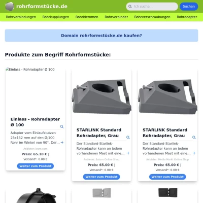 Screenshot rohrformstücke.de