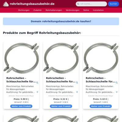 Screenshot rohrleitungsbauzubehör.de